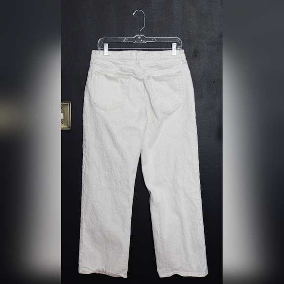 Abercrombie & Fitch The Baggy Mid Rise Jeans Bone White Straight Leg Sz 29 Short - Picture 6 of 10